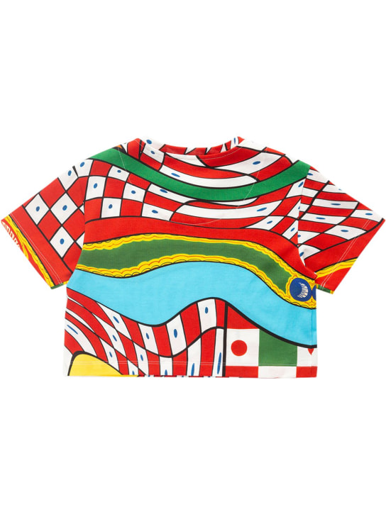 Carretto print crop cotton t-shirt - Dolce&Gabbana - Girls  | Luisaviaroma