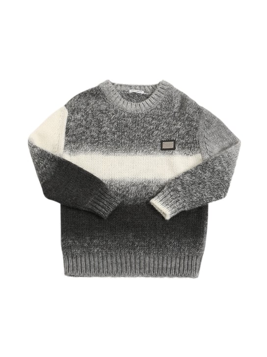 Dolce&Gabbana: Suéter de punto de lana - Multicolor - kids-boys_0 | Luisa Via Roma