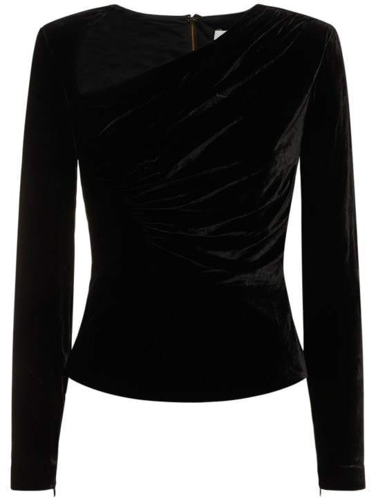 Roland Mouret: Top in velluto - Nero - women_0 | Luisa Via Roma
