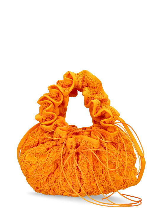 Cecilie Bahnsen: Kiku smocked cotton top handle bag - women_0 | Luisa Via Roma