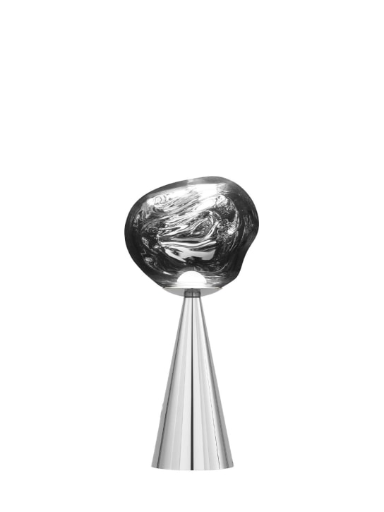Tom Dixon: Melt portable silver LED table lamp - Silver - ecraft_0 | Luisa Via Roma
