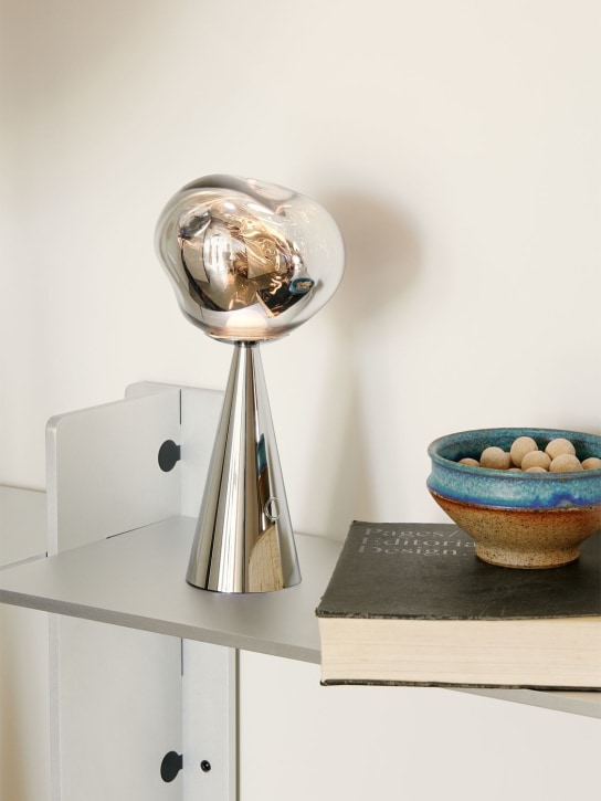 Tom Dixon: Melt portable silver LED table lamp - Argento - ecraft_1 | Luisa Via Roma
