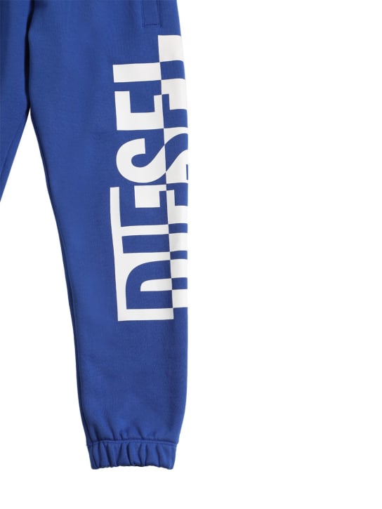Diesel Kids: Pantalon en coton à logo caoutchouté - kids-girls_1 | Luisa Via Roma