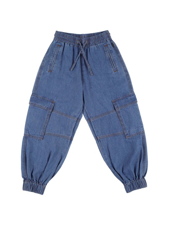 Molo: Organic cotton blend cargo jeans - kids-boys_0 | Luisa Via Roma