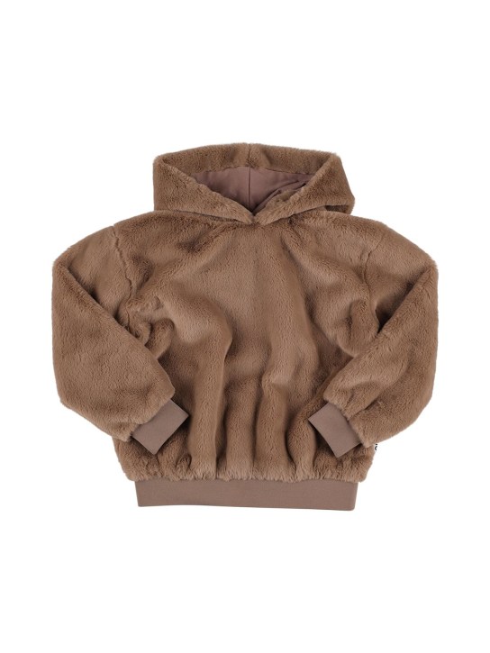 Girls faux shop fur hoodie