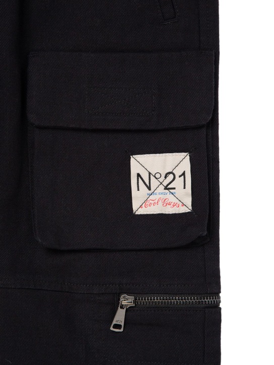 N°21: Pantalon cargo en coton - Noir - kids-boys_1 | Luisa Via Roma