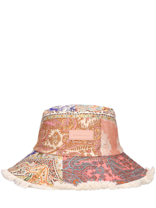 Zimmermann: Cappello bucket in lino stampato - women_0 | Luisa Via Roma