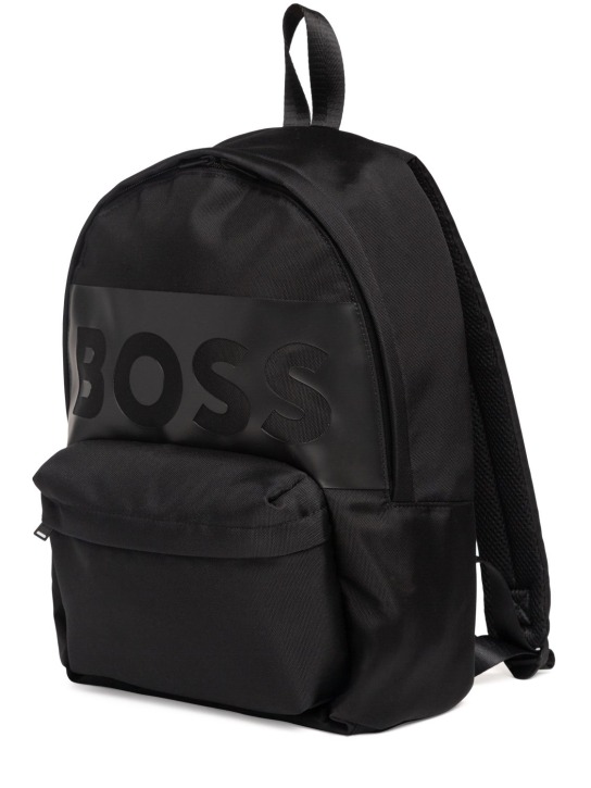 Boss: Nylon backpack w/ logo - kids-boys_1 | Luisa Via Roma