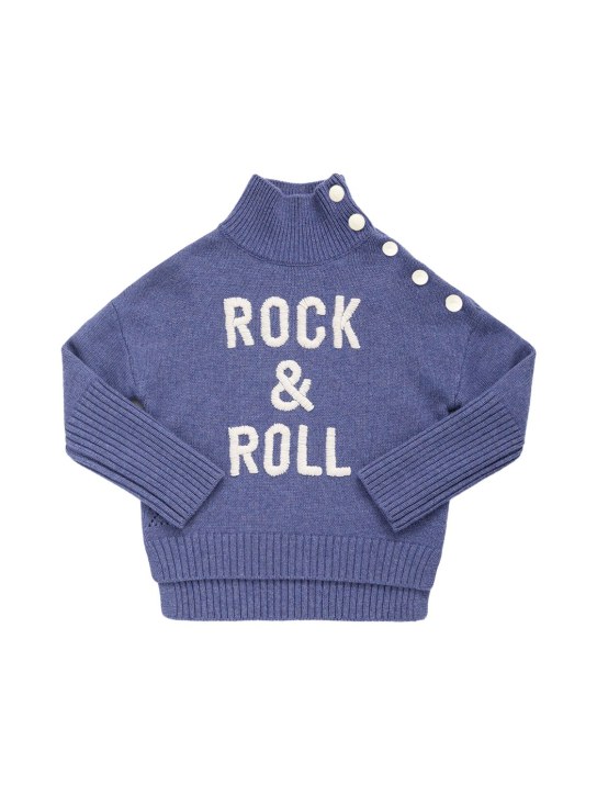 Zadig&Voltaire: Embroidered wool blend knit sweater - Light Purple - kids-girls_0 | Luisa Via Roma