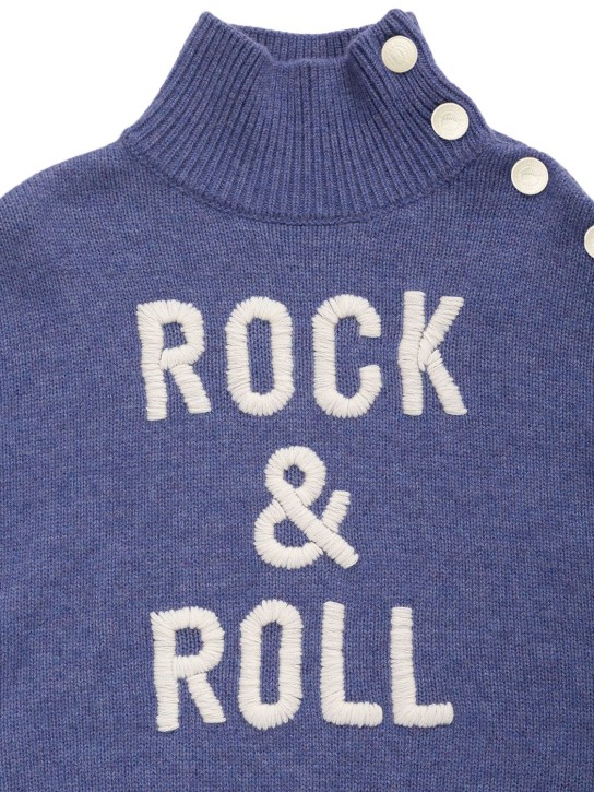 Zadig&Voltaire: Embroidered wool blend knit sweater - Light Lila - kids-girls_1 | Luisa Via Roma