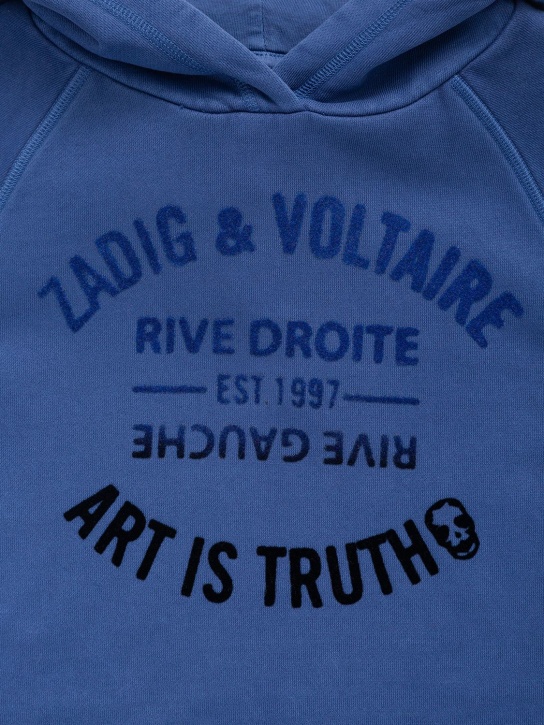 Zadig&Voltaire: コットンスウェットワンピース - ブルー - kids-girls_1 | Luisa Via Roma