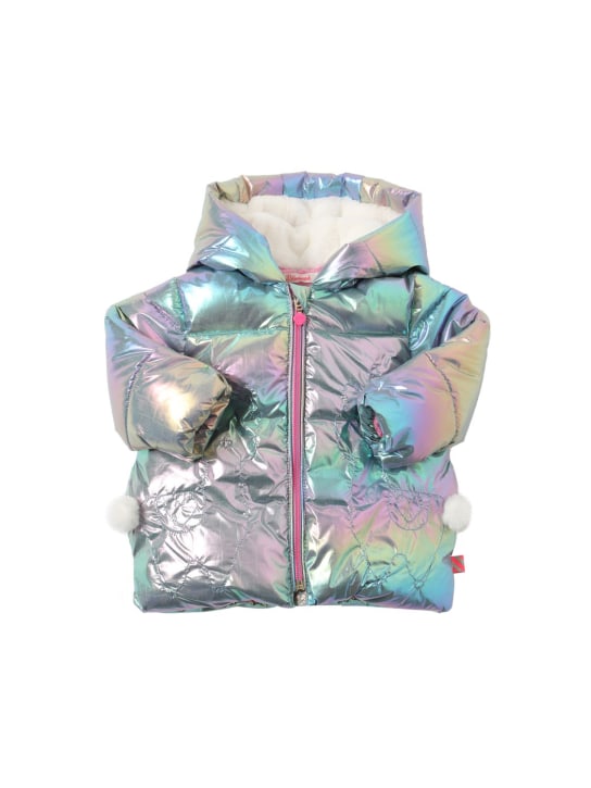 Billieblush: Nylon puffer jacket - Silver - kids-girls_0 | Luisa Via Roma