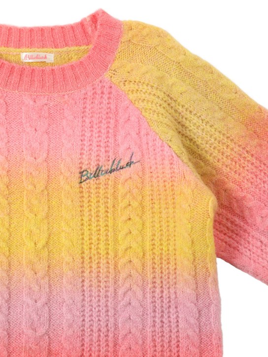 Billieblush: Vestito in maglia di misto lana a trecce - Multicolore - kids-girls_1 | Luisa Via Roma