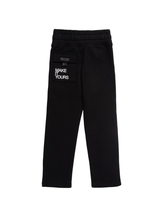 DKNY: Cotton sweatpants - Black - kids-girls_0 | Luisa Via Roma