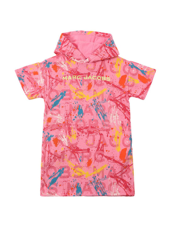 Marc Jacobs: All over print cotton jersey dress - Fuchsie - kids-girls_0 | Luisa Via Roma