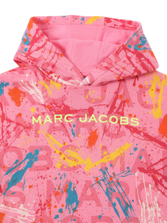 Marc Jacobs: All over print cotton jersey dress - Fuşya - kids-girls_1 | Luisa Via Roma