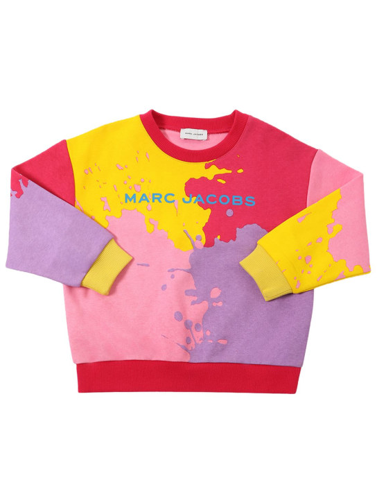 Marc Jacobs: Sweat-shirt en jersey de coton imprimé - Multicolore - kids-girls_0 | Luisa Via Roma
