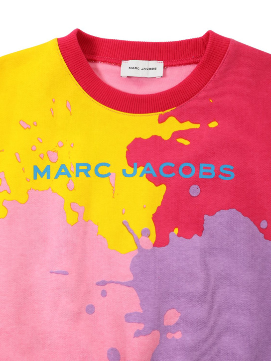 Marc Jacobs: 올오버 프린트 코튼 저지 스웨트셔츠 - 멀티컬러 - kids-girls_1 | Luisa Via Roma