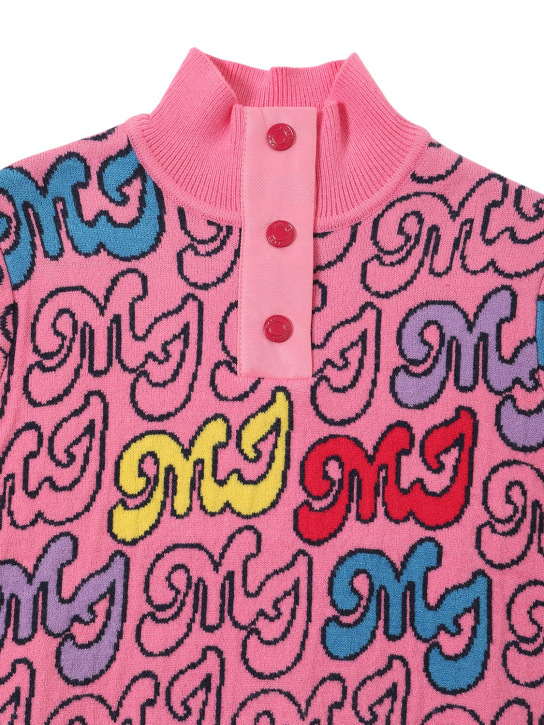 Marc Jacobs: All over print viscose blend sweater - Pink - kids-girls_1 | Luisa Via Roma