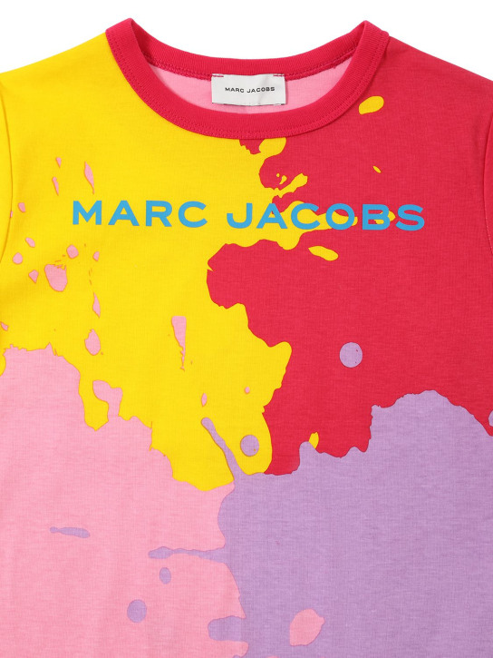 Marc Jacobs: 有机棉平纹针织T恤 - 黄色 - kids-girls_1 | Luisa Via Roma