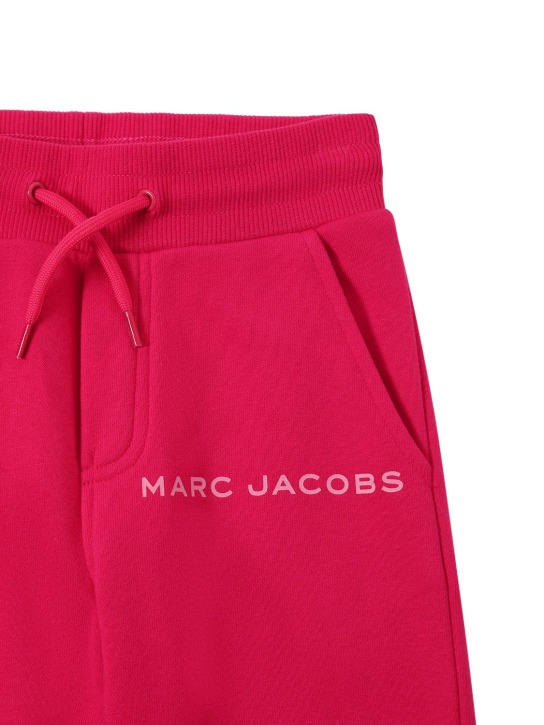 Marc Jacobs: Pantalones deportivos de algodón jersey con logo - Fucsia - kids-girls_1 | Luisa Via Roma