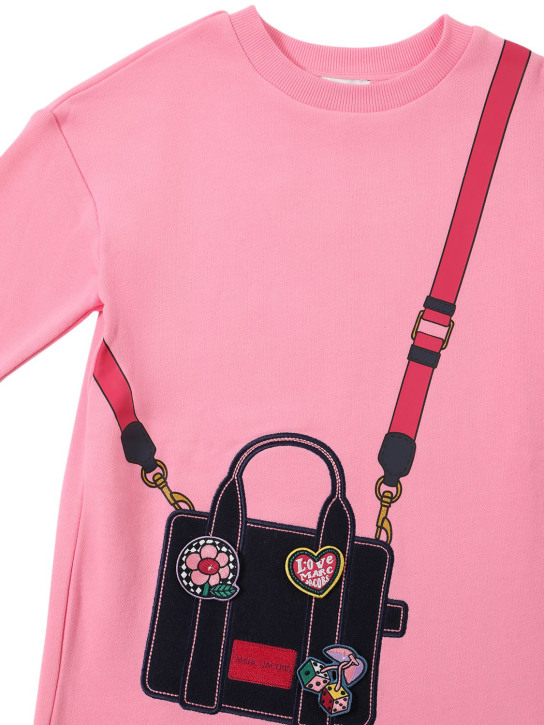 Marc Jacobs: Printed cotton jersey dress - Rosa - kids-girls_1 | Luisa Via Roma