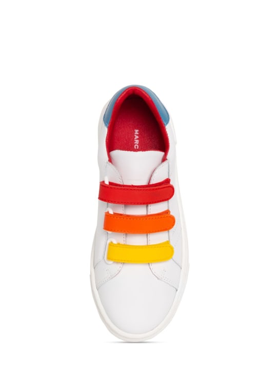 Marc Jacobs: Straps leather sneakers - White - kids-girls_1 | Luisa Via Roma