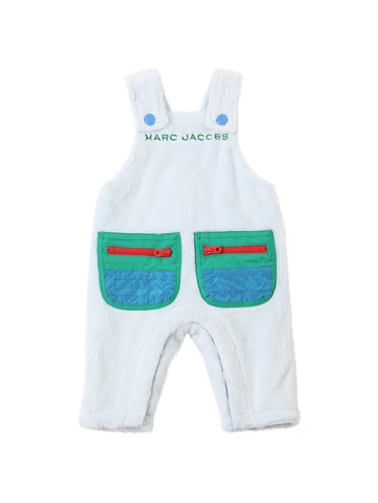 Marc Jacobs: Salopette en fausse fourrure & t-shirt - Lightblue/Multi - kids-boys_1 | Luisa Via Roma