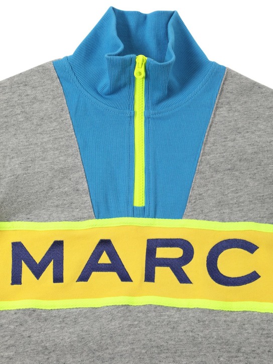 Marc Jacobs: Sweat-shirt en coton à logo brodé - Multicolore - kids-boys_1 | Luisa Via Roma