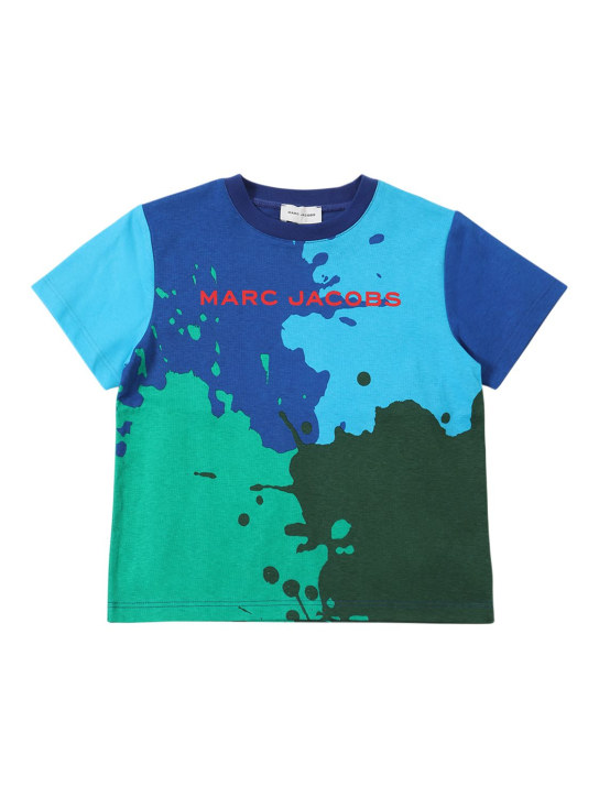 Marc Jacobs: T-shirt en coton imprimé - Multicolore - kids-boys_0 | Luisa Via Roma