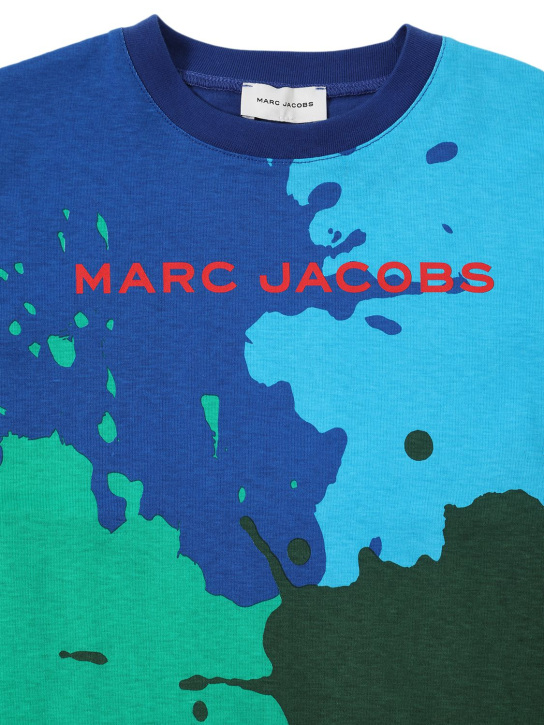 Marc Jacobs: 프린트 코튼 티셔츠 - 멀티컬러 - kids-boys_1 | Luisa Via Roma