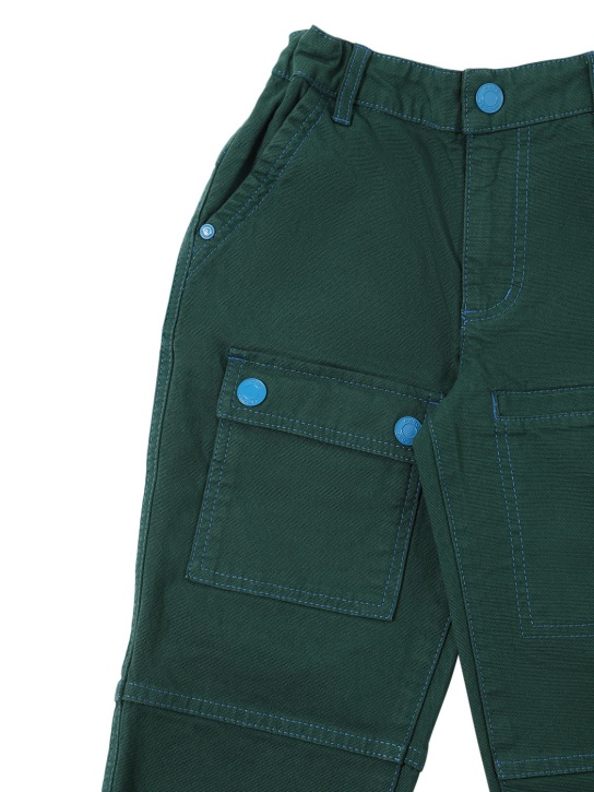 Marc Jacobs: Cotton canvas cargo pants - Verde Bosque - kids-boys_1 | Luisa Via Roma