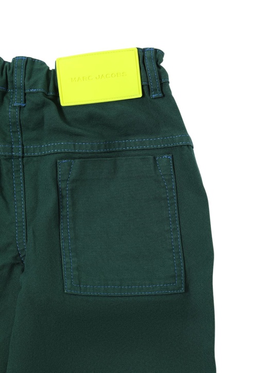 Marc Jacobs: Cotton canvas cargo pants - Forest Green - kids-boys_3 | Luisa Via Roma