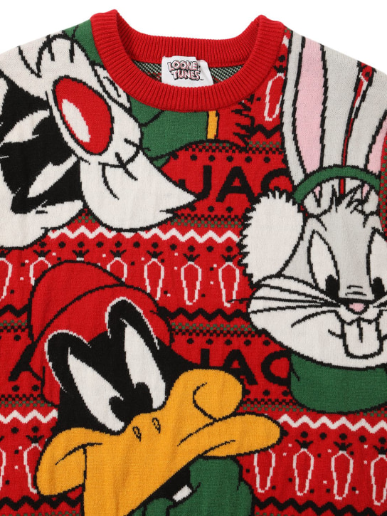 Marc Jacobs: Maglia jacquard Looney Tunes - Rosso - kids-boys_1 | Luisa Via Roma