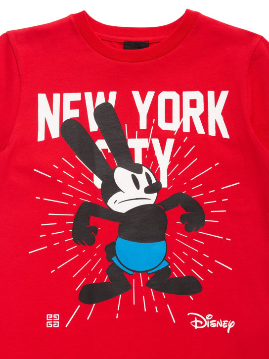 Givenchy: Disney printed organic cotton t-shirt - Rojo - kids-boys_1 | Luisa Via Roma