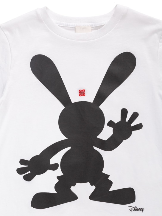 Givenchy: T-shirt en coton biologique imprimé Disney - Blanc - kids-girls_1 | Luisa Via Roma
