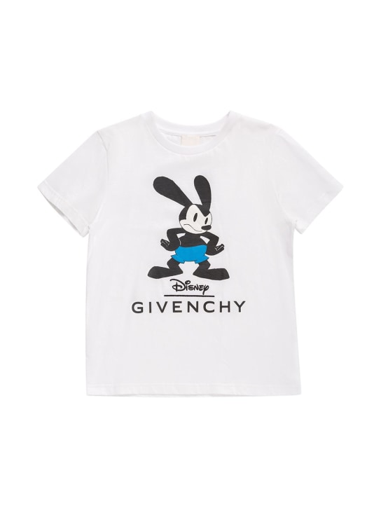 Givenchy: T-shirt en coton biologique imprimé Disney - Blanc - kids-boys_0 | Luisa Via Roma