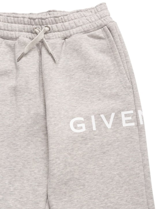 Givenchy: Logo printed cotton blend sweatpants - Grau - kids-girls_1 | Luisa Via Roma