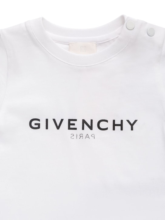 Givenchy: 로고 프린트 오가닉 코튼 티셔츠 - kids-girls_1 | Luisa Via Roma