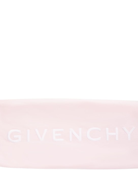 Givenchy: Couverture en jersey de coton à logo - Rose - kids-girls_1 | Luisa Via Roma