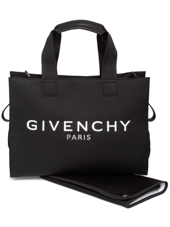 Givenchy: Bolso cambiador de nylon bordado - kids-girls_0 | Luisa Via Roma