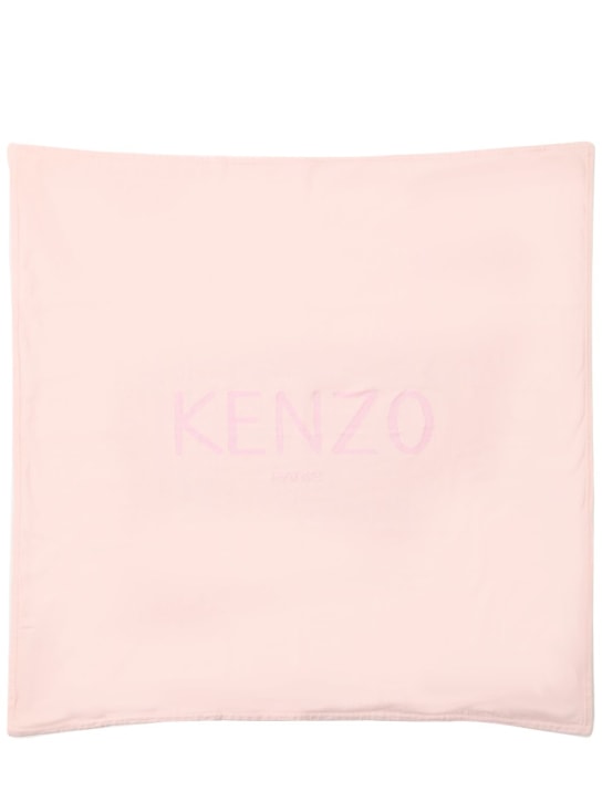 Kenzo Kids: Printed cotton blanket w/logo - kids-girls_0 | Luisa Via Roma