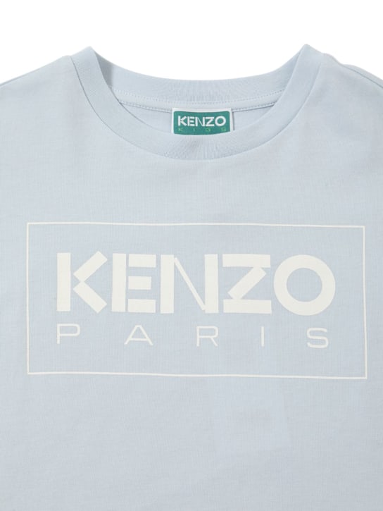 Kenzo Kids: Logo printed organic cotton t-shirt - kids-boys_1 | Luisa Via Roma