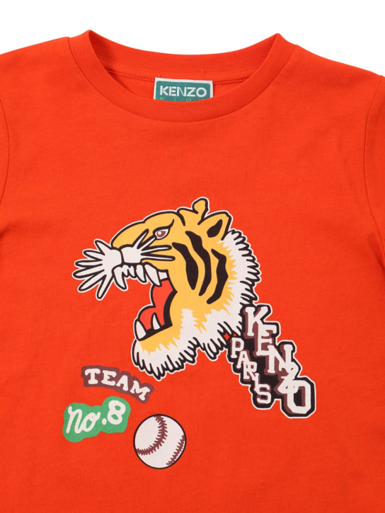 Kenzo Kids: T-shirt en coton biologique imprimé logo - kids-boys_1 | Luisa Via Roma