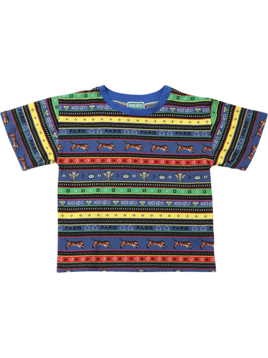 Kenzo Kids: T-shirt in jersey di cotone - Multicolore - kids-boys_0 | Luisa Via Roma