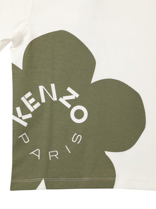Kenzo Kids: 프린트 오가닉 코튼 저지 티셔츠 - kids-girls_1 | Luisa Via Roma