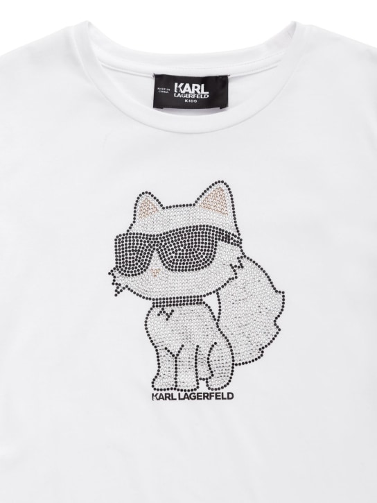 Karl Lagerfeld: Embellished long sleeve t-shirt - kids-girls_1 | Luisa Via Roma