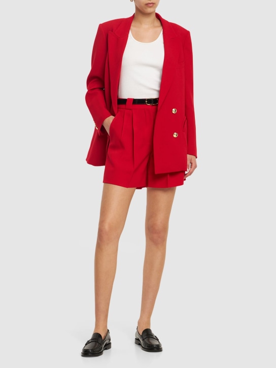 Blazé Milano: LVR Exclusive Cool & Easy wool shorts - Red - women_1 | Luisa Via Roma
