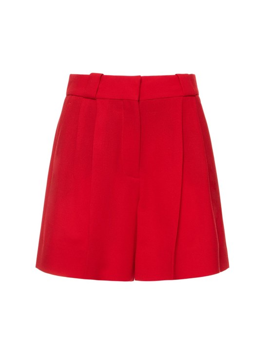 Blazé Milano: LVR Exclusive Cool & Easy wool shorts - Red - women_0 | Luisa Via Roma