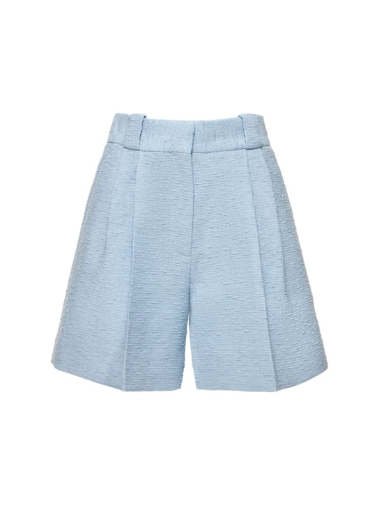 Blazé Milano: LVR Exclusive Essence cotton shorts - Mavi - women_0 | Luisa Via Roma